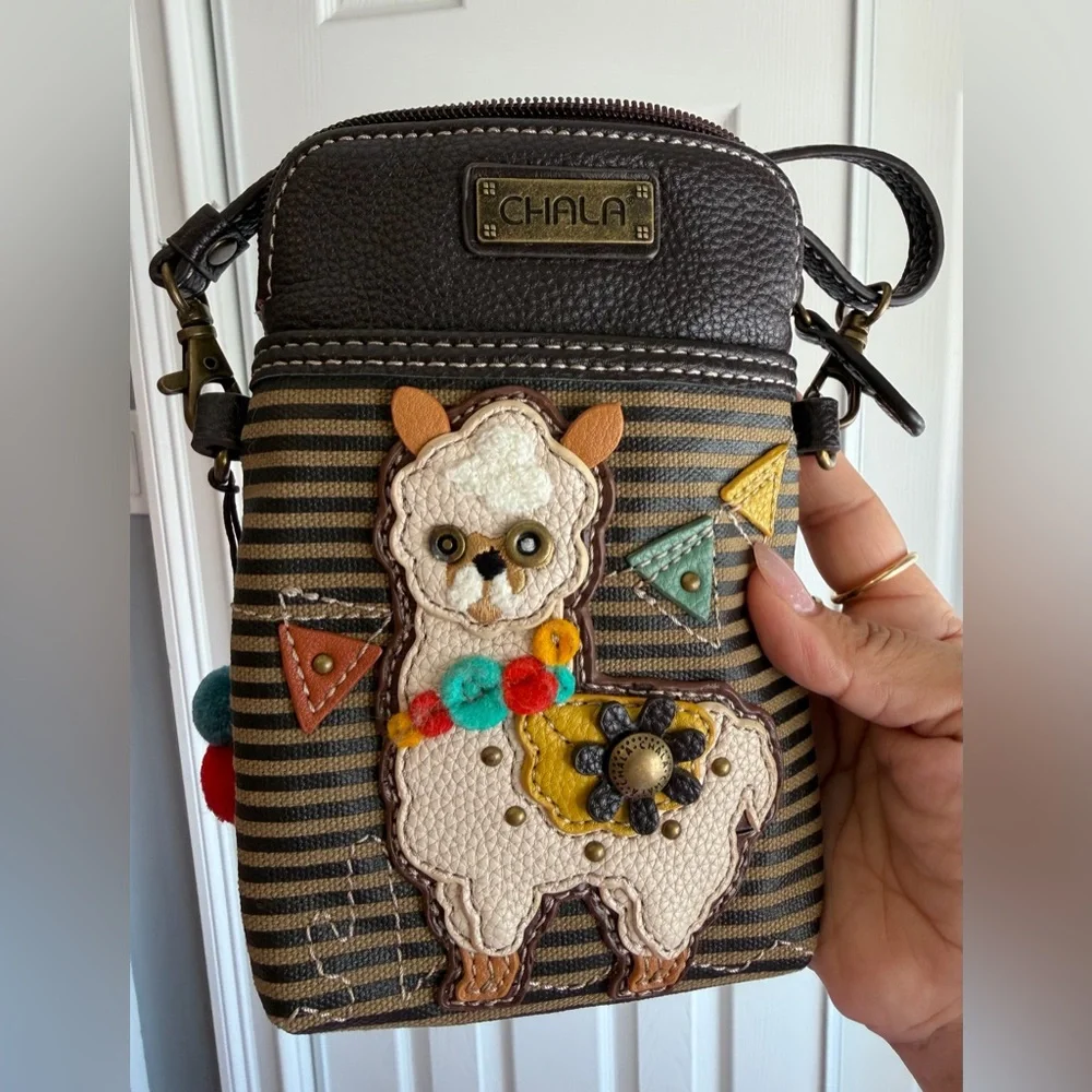 Chala Striped Alpaca Crossbody Cell Phone
Purse Mini Crossbody Bag ID Card - Picture 3 of 8